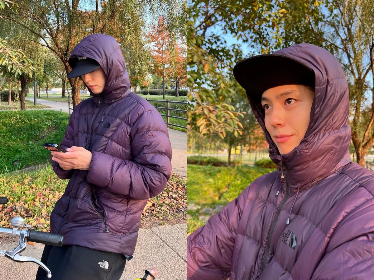 朴寶劍穿紫色外套意外撞衫婆媽最愛外套