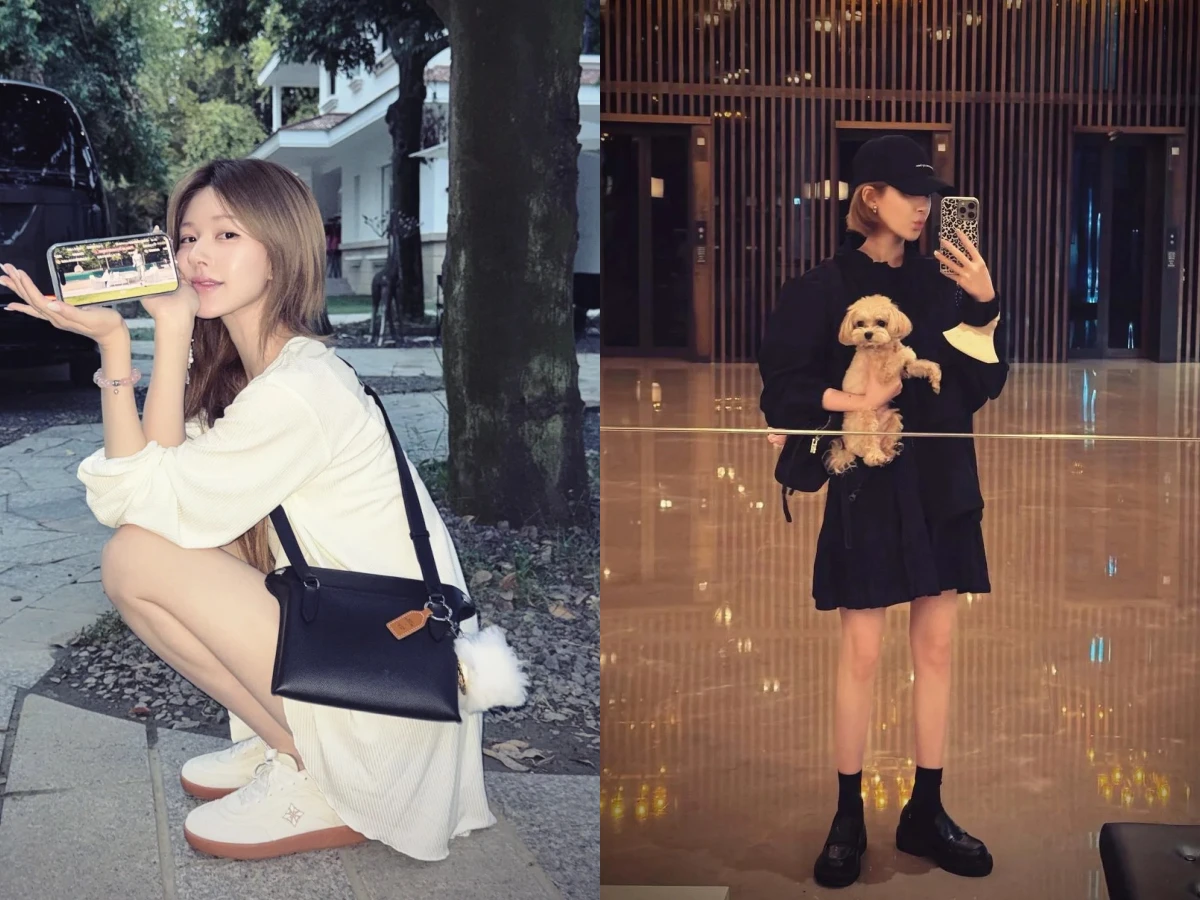 趙露思生日會同款厚底靴、私服小白鞋