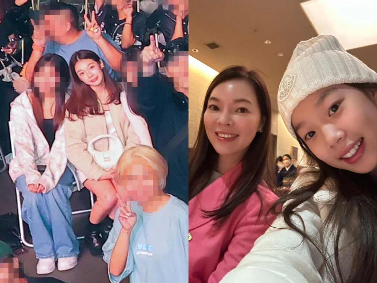 郭台銘、曾馨瑩女兒妞妞也到場支持！巴恩風穿搭配 Miu Miu 包