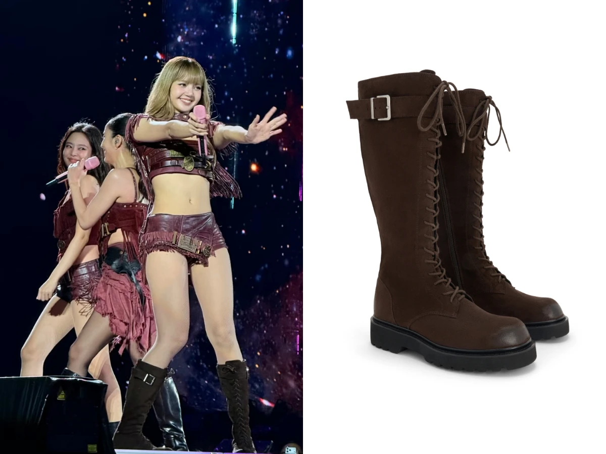 CHARLES & KEITH Darian 綁帶長靴，NT.3,590