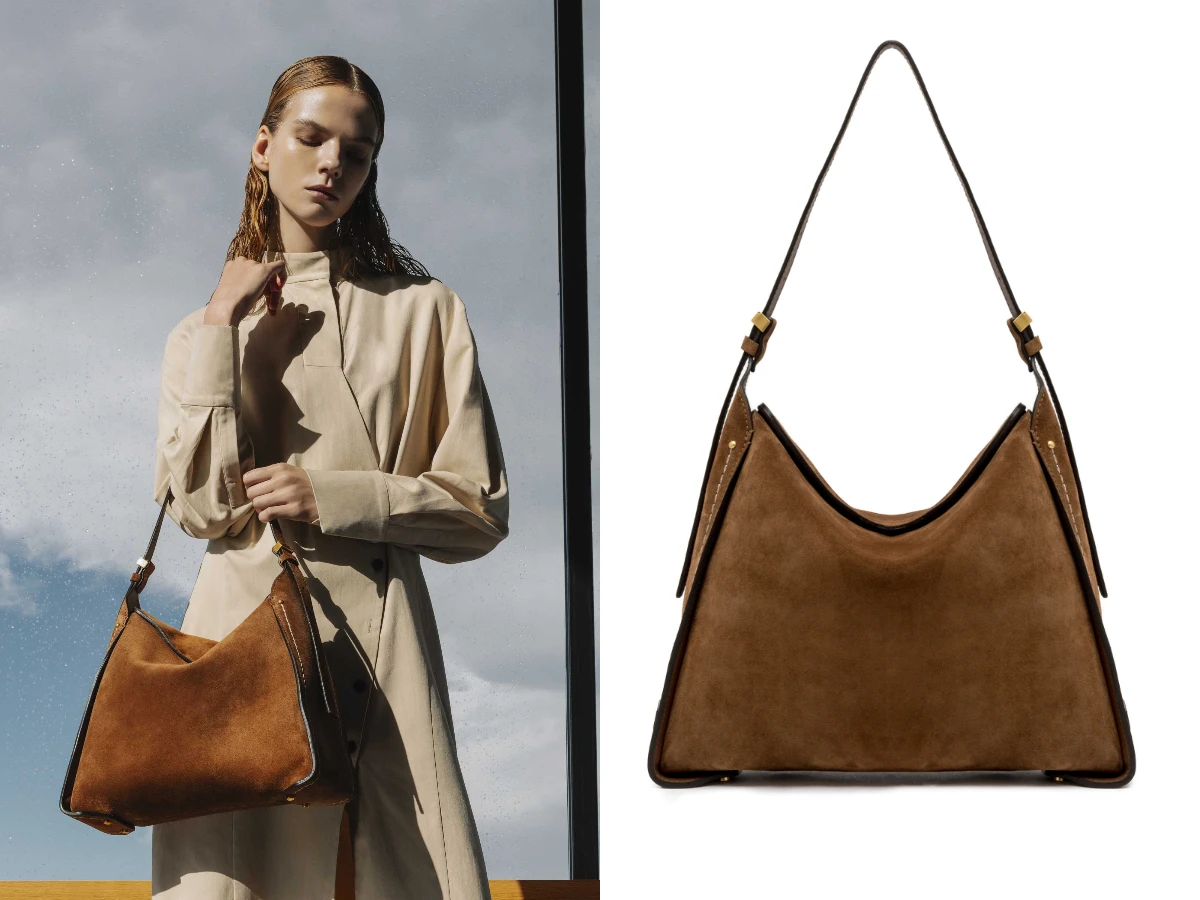 Gianni Chiarini Penelope 麂皮肩背包，NT.18,800