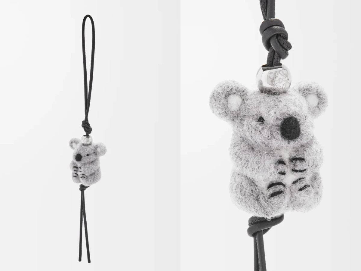 名牌包款吊飾推薦｜LOEWE Koala charm in felt and calfskin