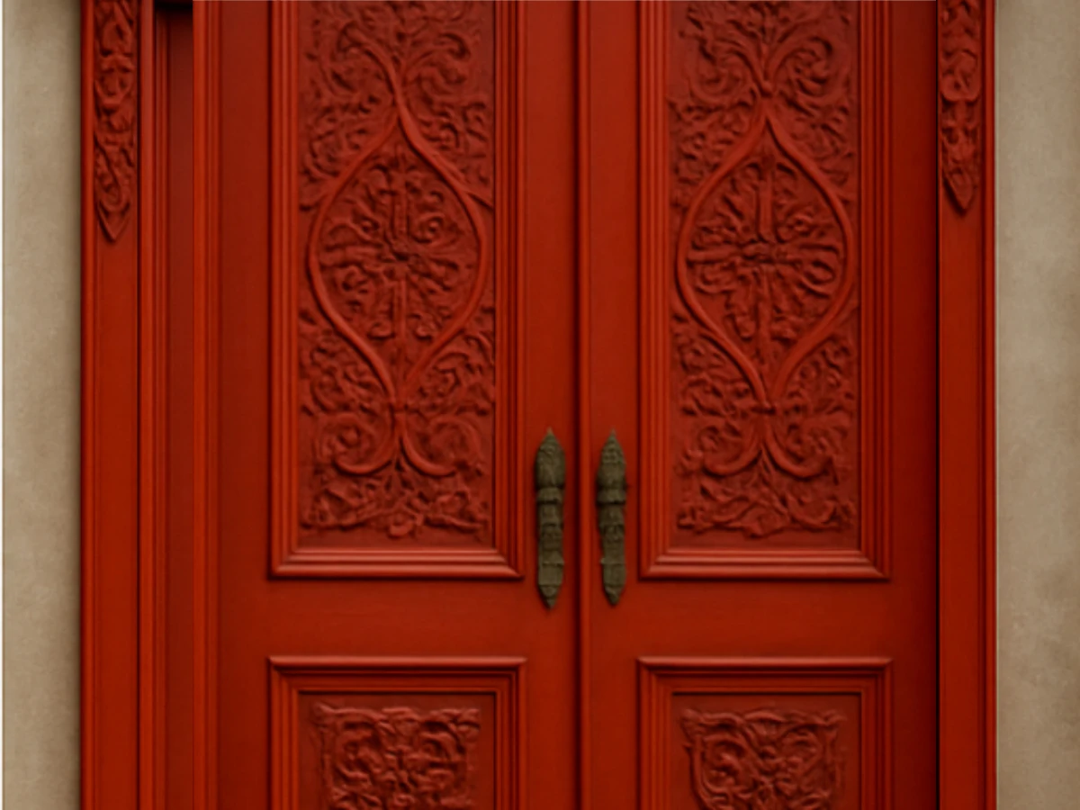 D．紅色雕花豪華大門：事業爆紅型，忙越多賺越多