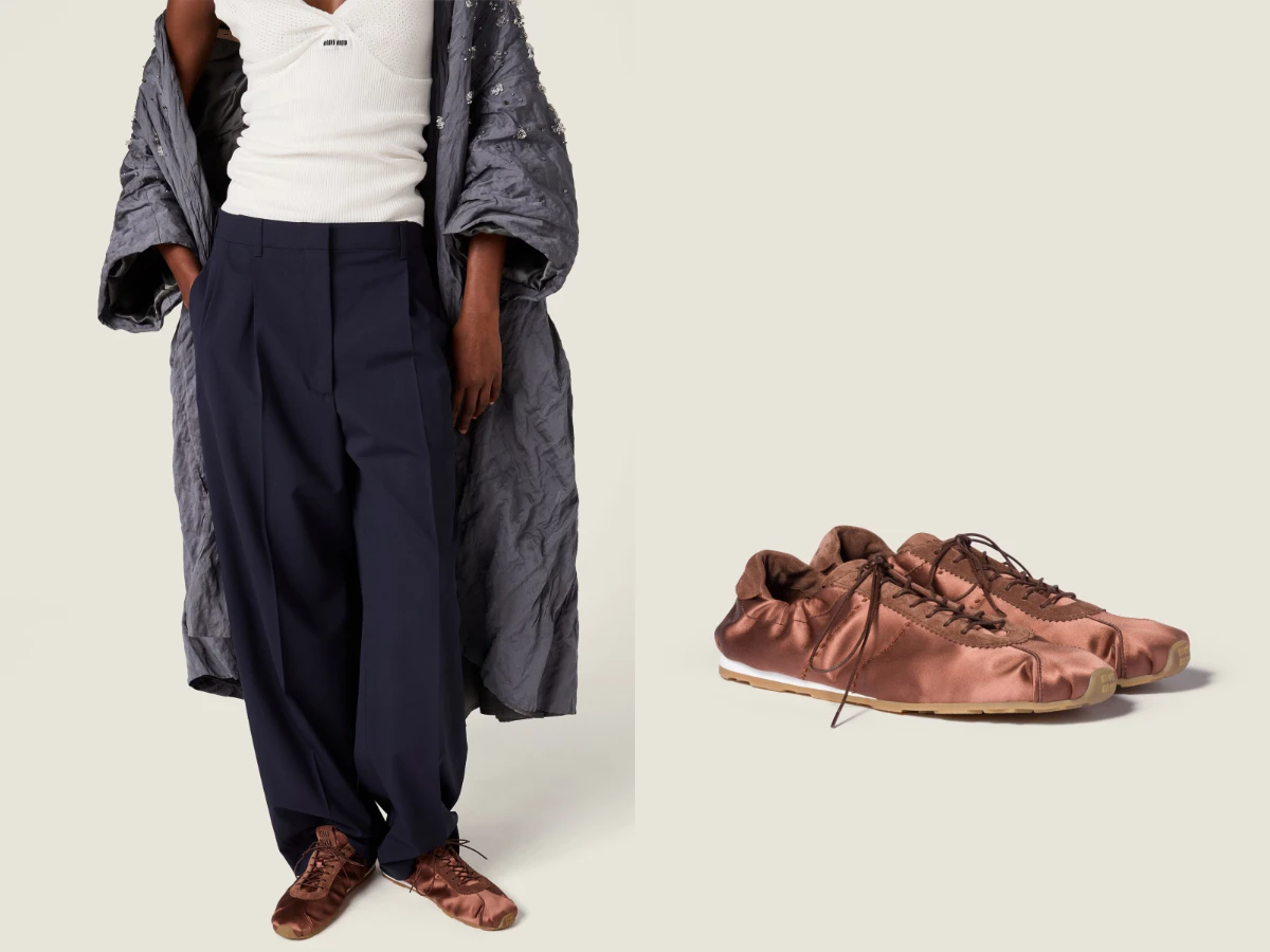 MIU MIU Plume 綢緞運動鞋，NT.33,000