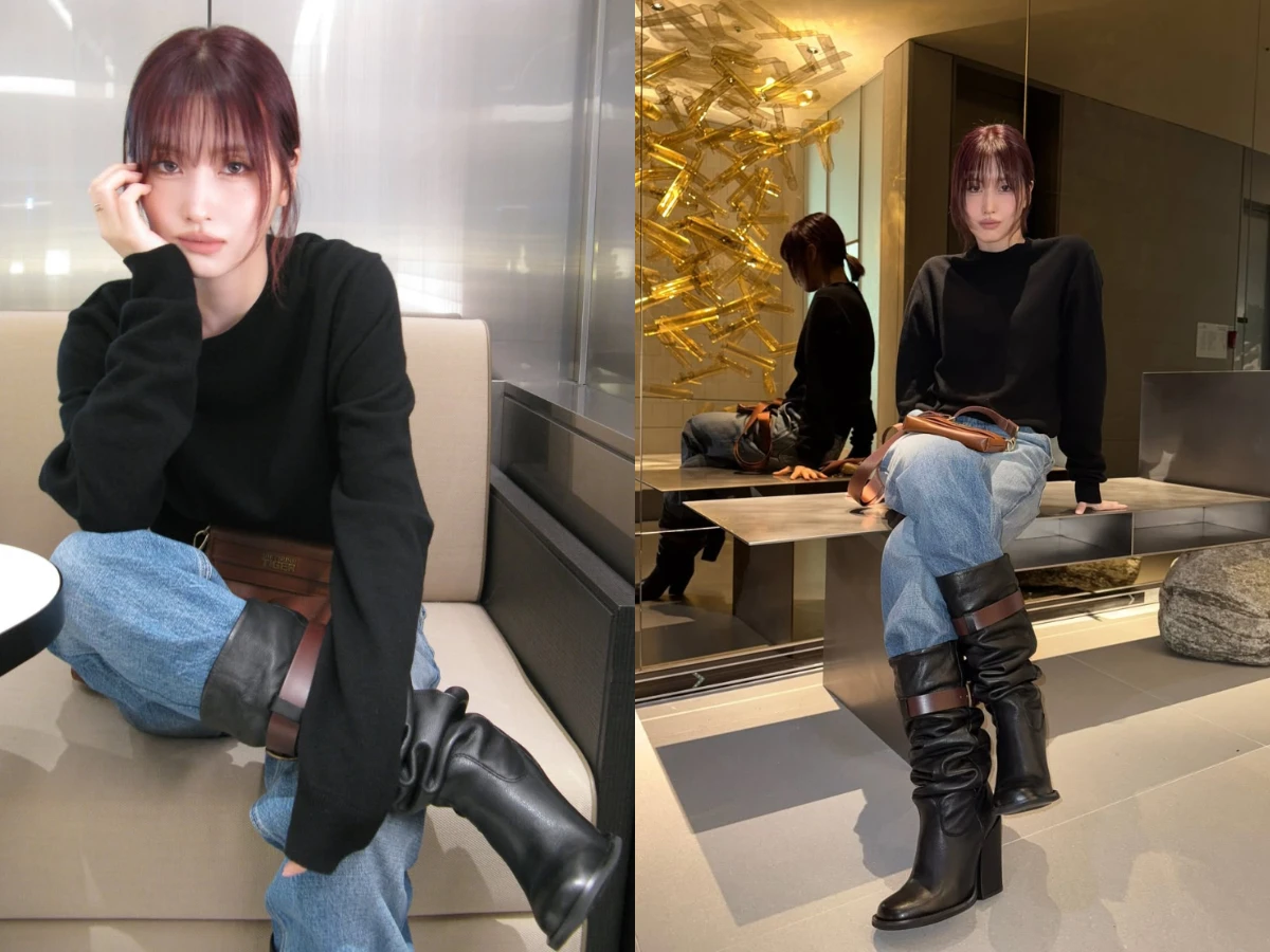 牛仔褲X靴子 穿搭