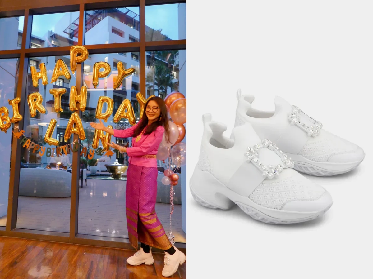 有一種友誼叫做陳美鳳和藍心湄!泰國生日行小白鞋同款搜出