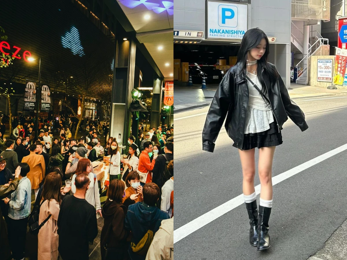 信義區跑趴的特別搭配「皮衣＋短裙＋長靴」