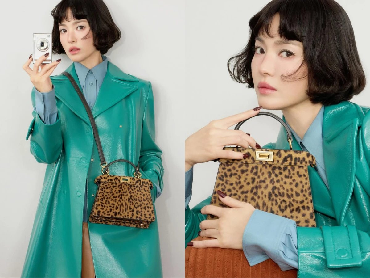 宋慧喬,FENDI 豹紋Peekaboo包