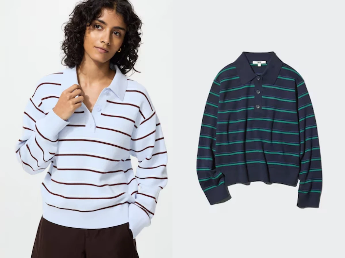 UNIQLO新品條紋POLO針織衫