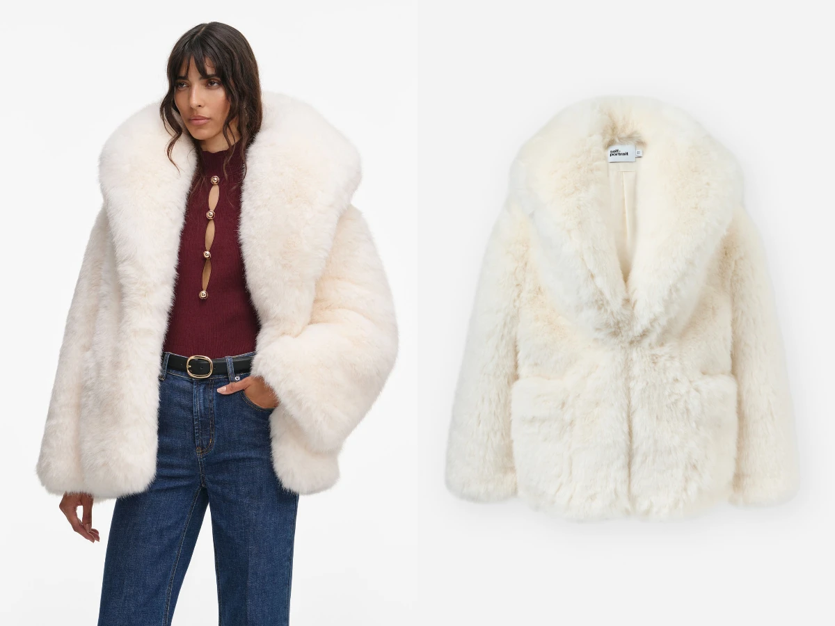 self-portrait White Faux Fur Coat，EU.650，約NT.23,722