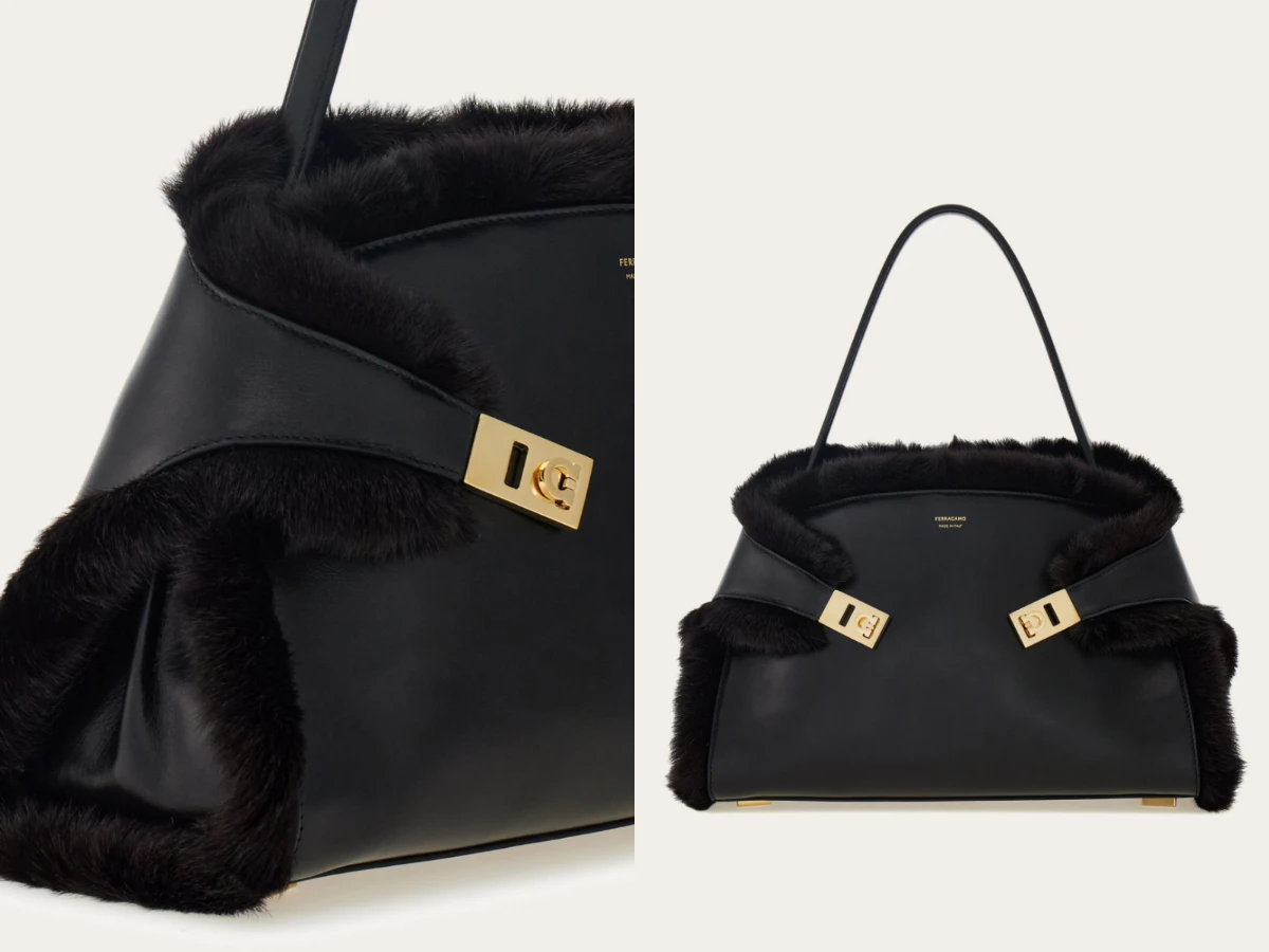 FERRAGAMO Hug soft shoulder bag，US.3,900，約NT.122,110