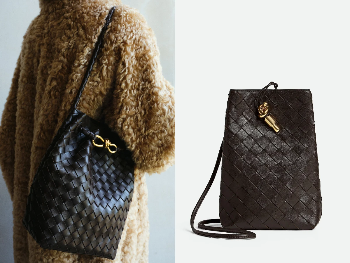 Bottega Veneta Andiamo 編織皮革斜背包，NT.57,500