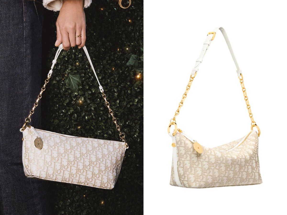 DIOR Diorstar金絲線Oblique緹花肩背包，NT.81,000