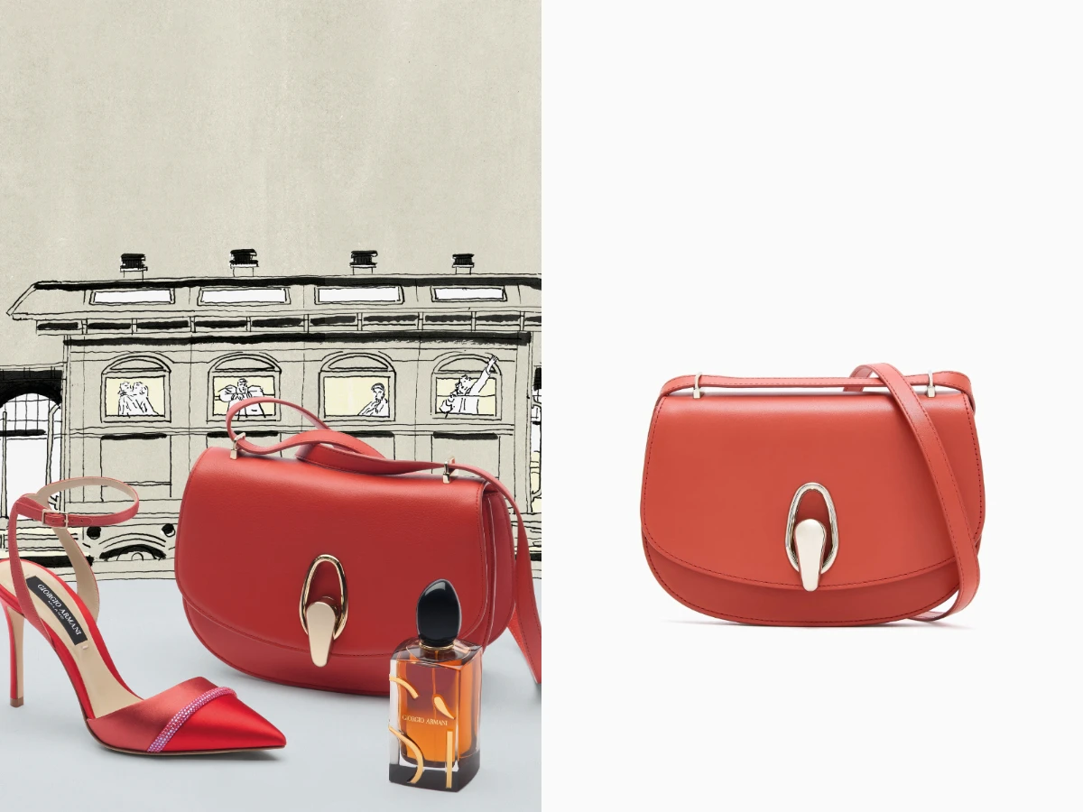 GIORGIO ARMANI Leather shoulder bag，EU.2,500，約NT. 91,092