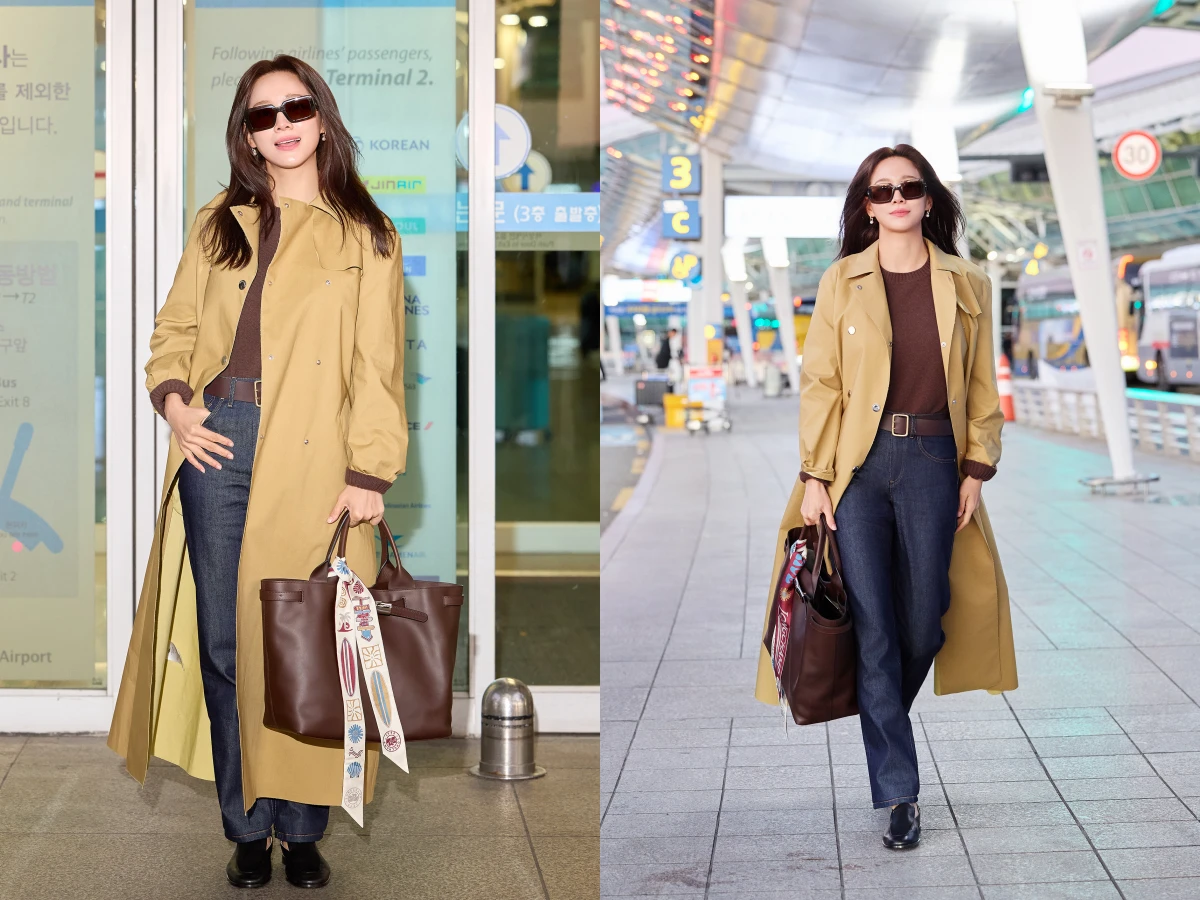 Longchamp 品牌大使的南韓女演員金世正(Kim Sejeong)，日前現身首爾仁川機場時，以 Longchamp 全套造型(含太陽眼鏡) 亮相