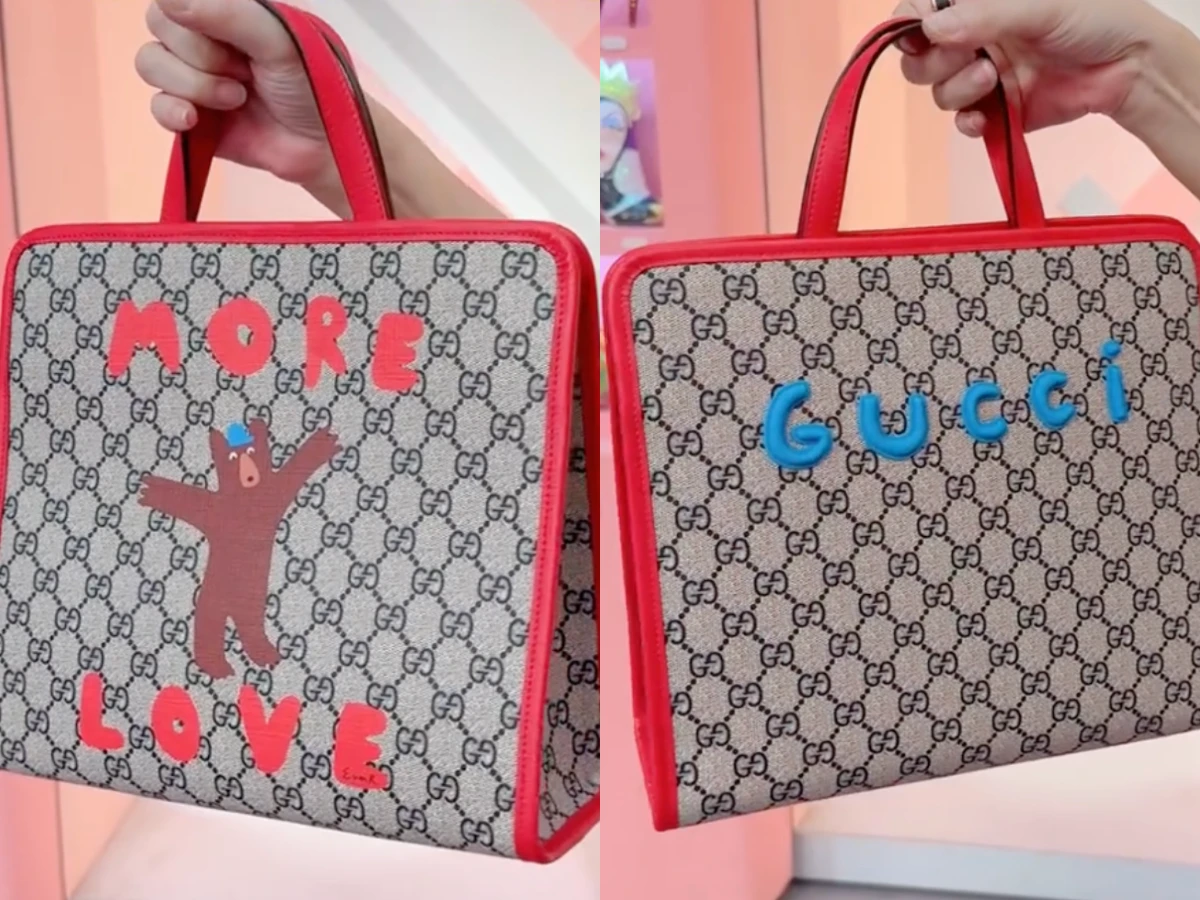 Mei開箱超可愛Gucci印花托特包「這區」才買得到！價格甜、藝術家搶聯名，藍心湄也愛用