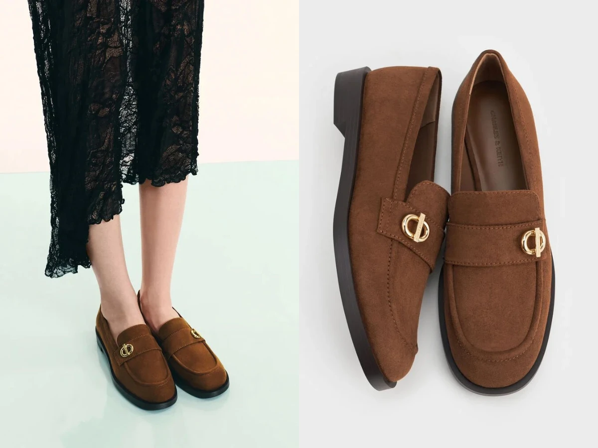 CHARLES & KEITH Marley 金屬釦樂福鞋，NT. 2,190