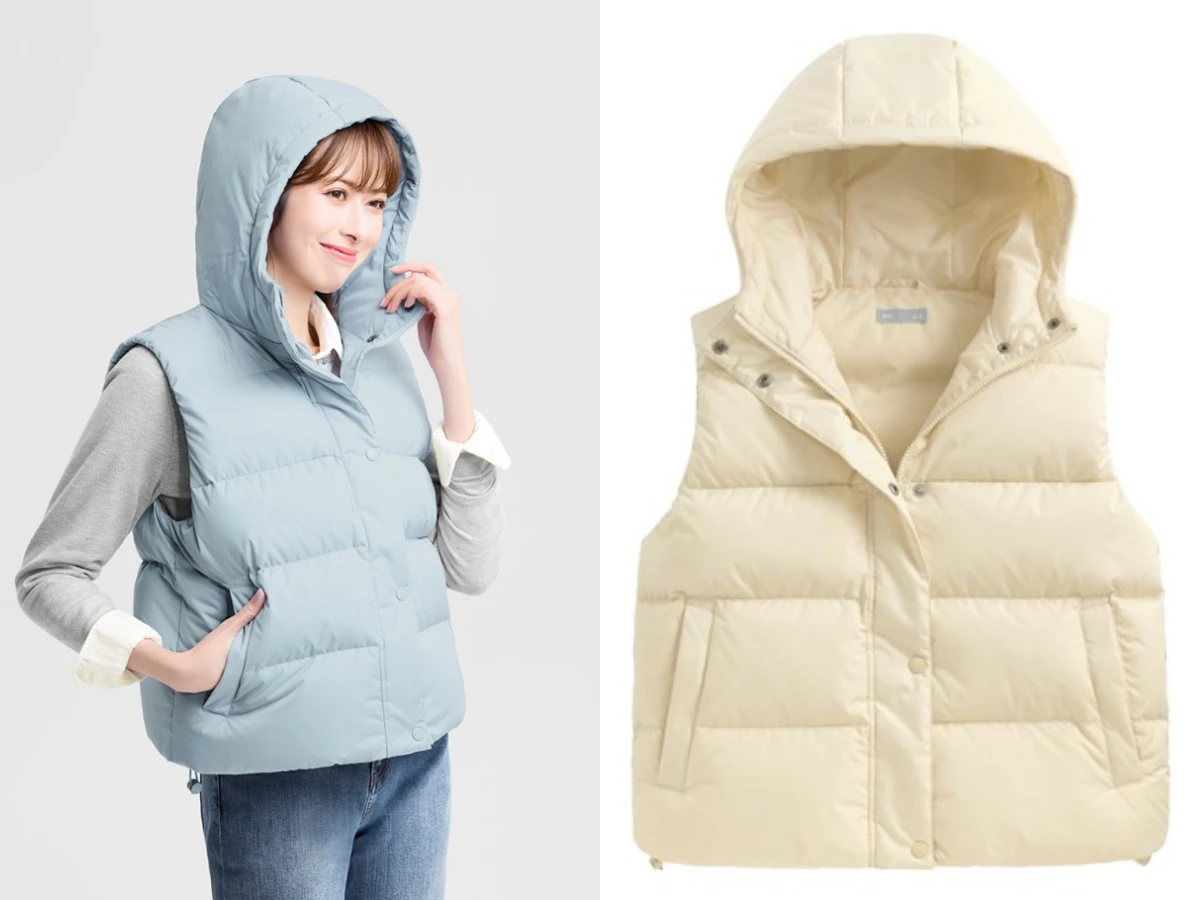 lativ 極暖羽絨寬鬆連帽背心，NT.1,690
