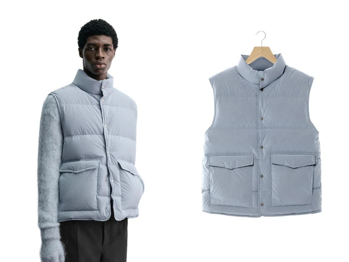 ZARA 100% 羽絨背心，NT.3,990