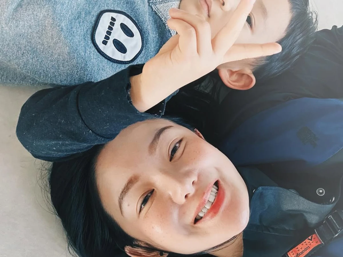 歐陽靖非常享受與孩子的生活