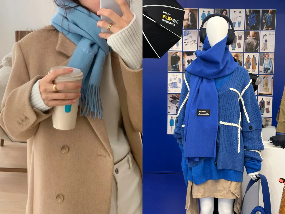 遊客有志一同！北海道超多藍色圍巾？ 藍色圍巾穿搭、藍色圍巾推薦