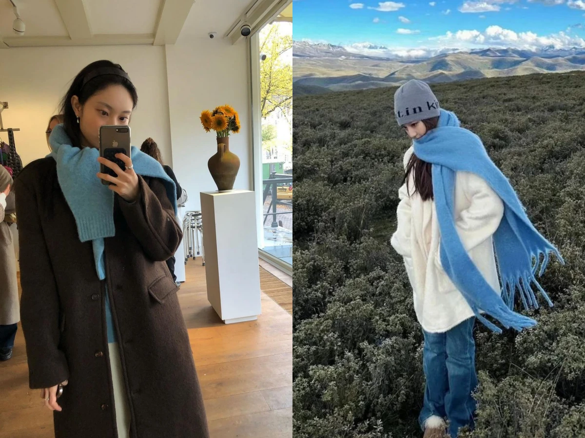 遊客有志一同！北海道超多藍色圍巾？ 藍色圍巾穿搭、藍色圍巾推薦