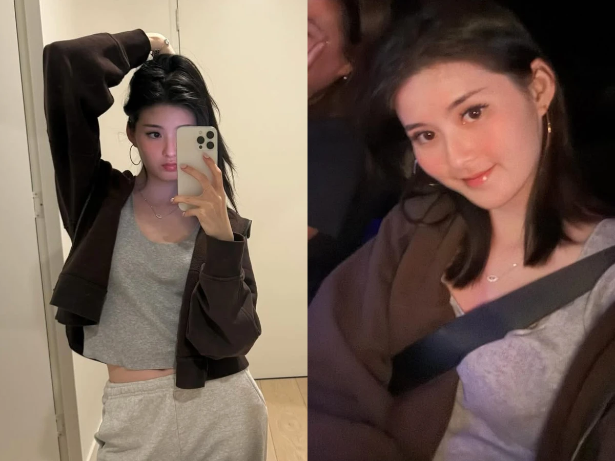 廖思惟咖啡色穿搭