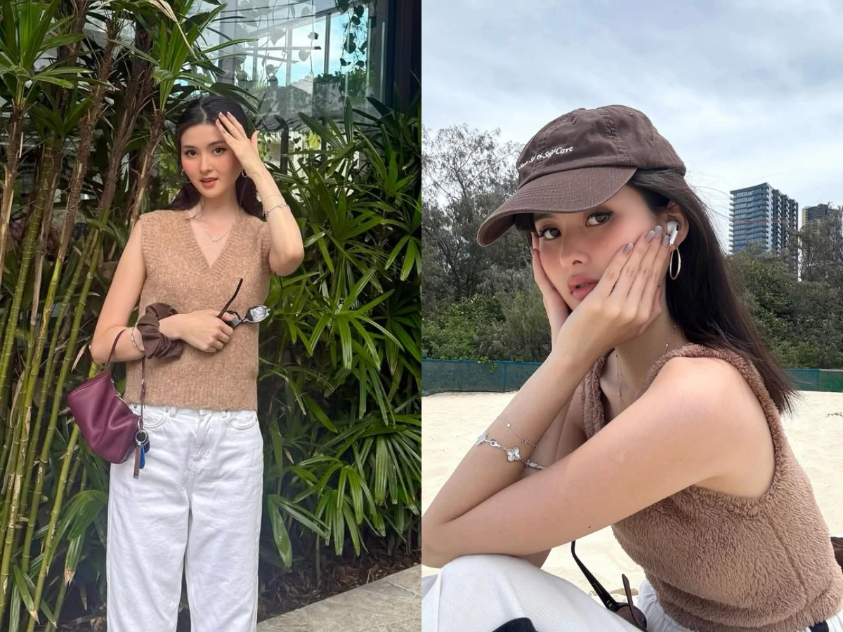 廖思惟咖啡色穿搭