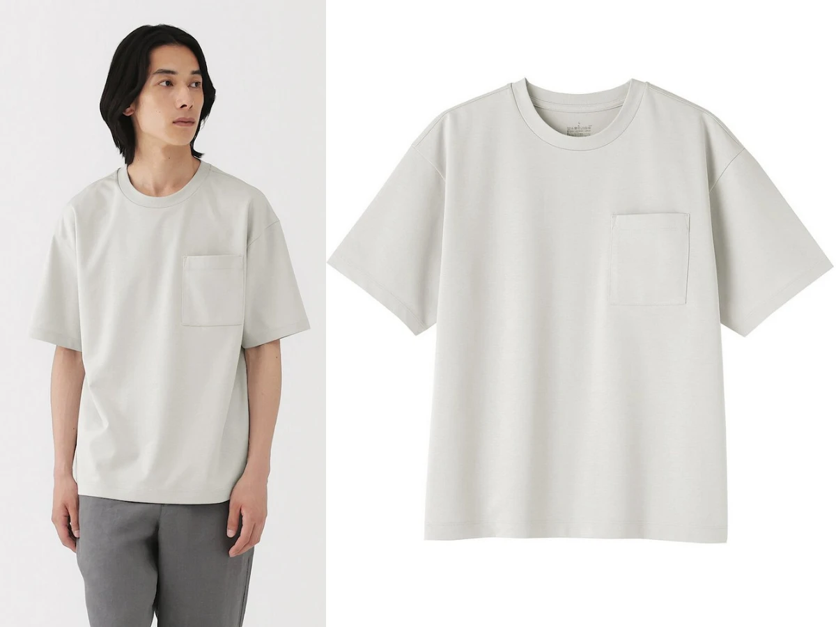MUJI 男涼感寬版短袖 T 恤，NT.690