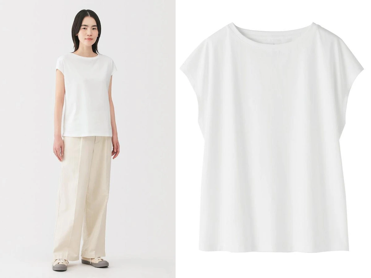 MUJI 女天竺法式袖 T 恤，NT.199