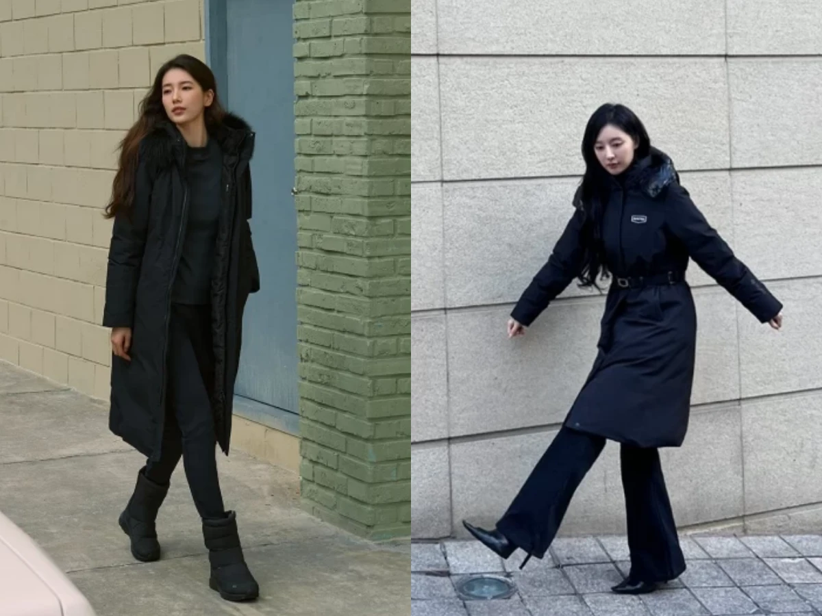 長版羽絨外套穿搭：女星愛全黑穿搭、長版羽絨外套推薦