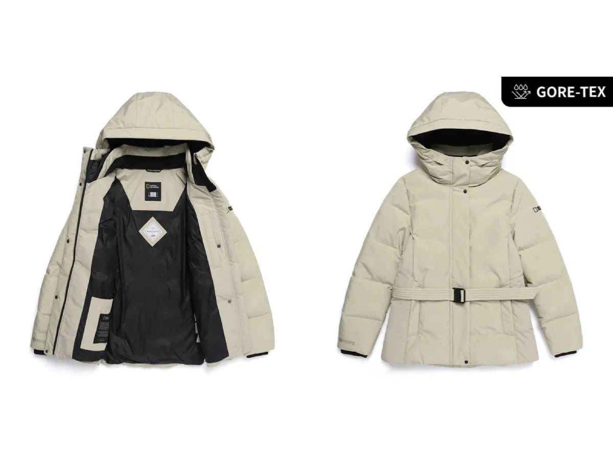 National Geographic ATLAS WINDSTOPPER BY GORE-TEX LABS 2L 中長版 羽絨外套，NT.16,722。