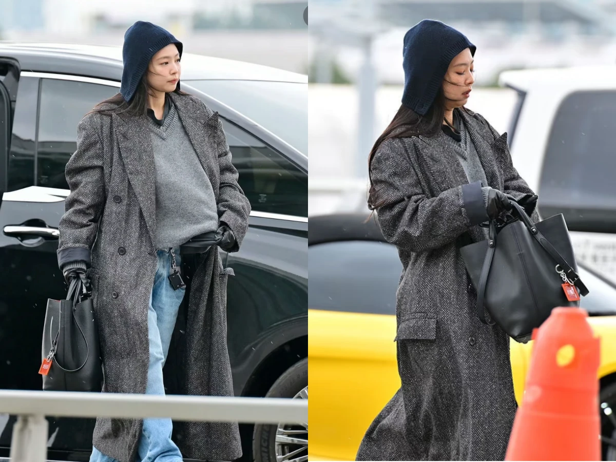 金唱片Jennie 抵台！機場穿搭全身 Maison Margiela