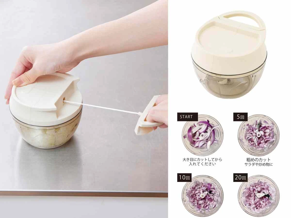 3COINS日本店員大推廚房好物6.手拉式切菜調理器 售價330日圓