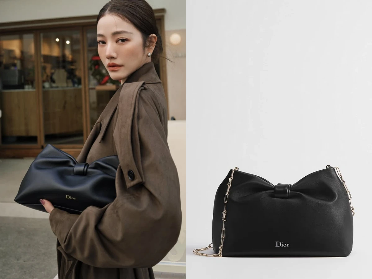 許路兒包包：Dior Bow 小型包，NT.140,000；Dior Bow 中型包，NT.155,000