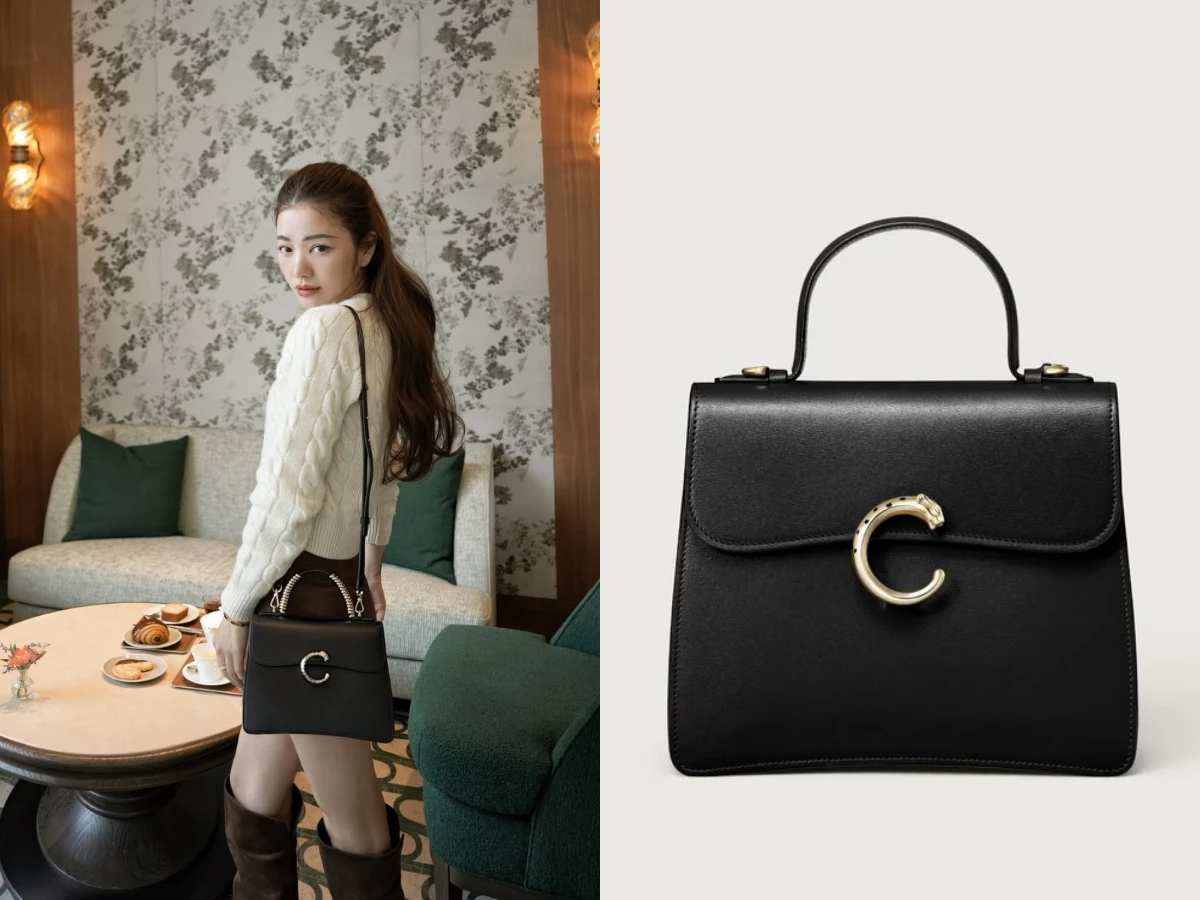 許路兒包包：Cartier Panth&egrave;re C 美洲豹小型手提包，NT.123,000