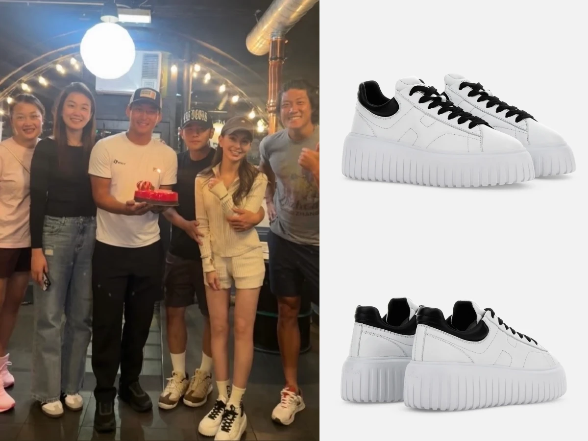 昆凌又穿HOGAN 小白鞋！新款巧妙增高5公分