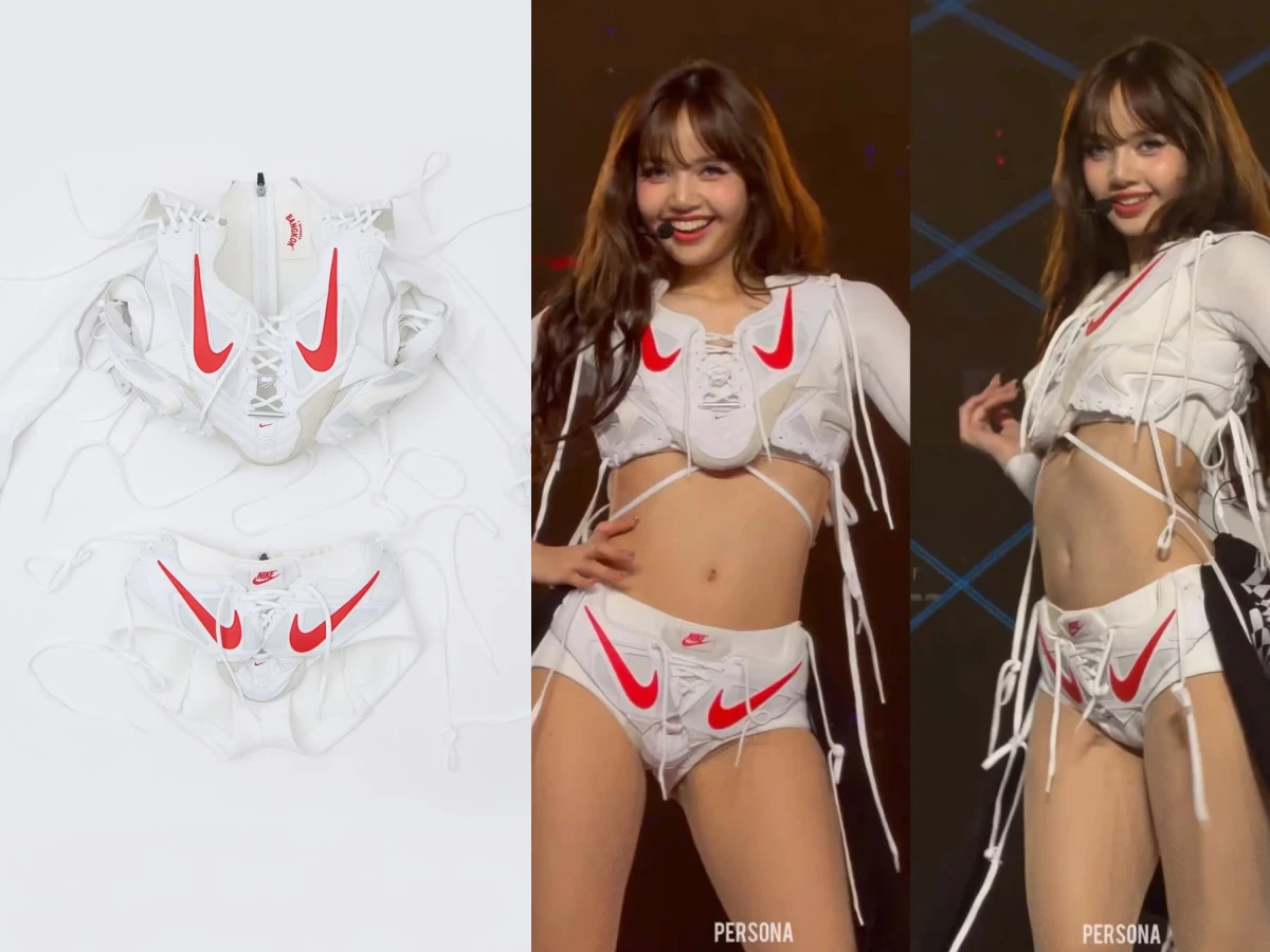 LISA穿上NIKE訂製服！球鞋解構成套裝