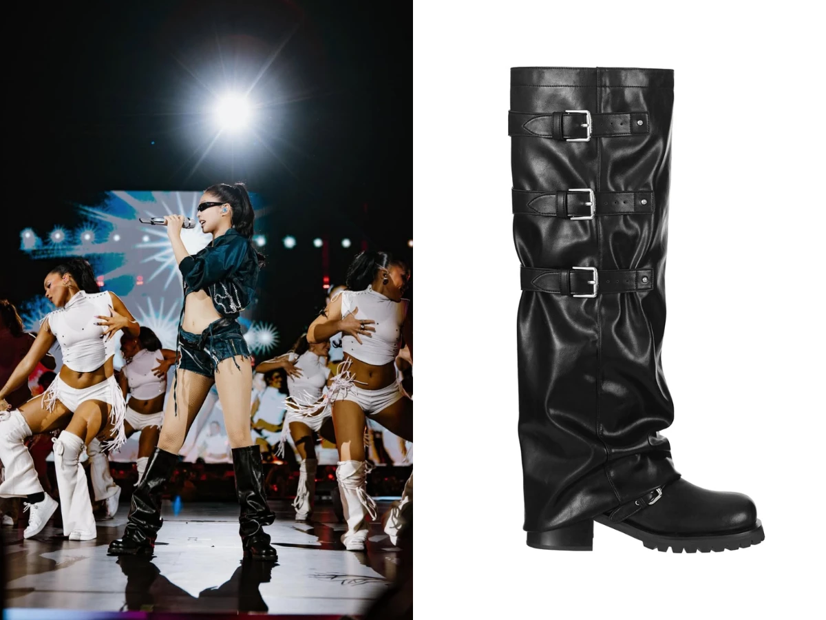 Jennie穿STAND OIL：Trinity Slouch Boots