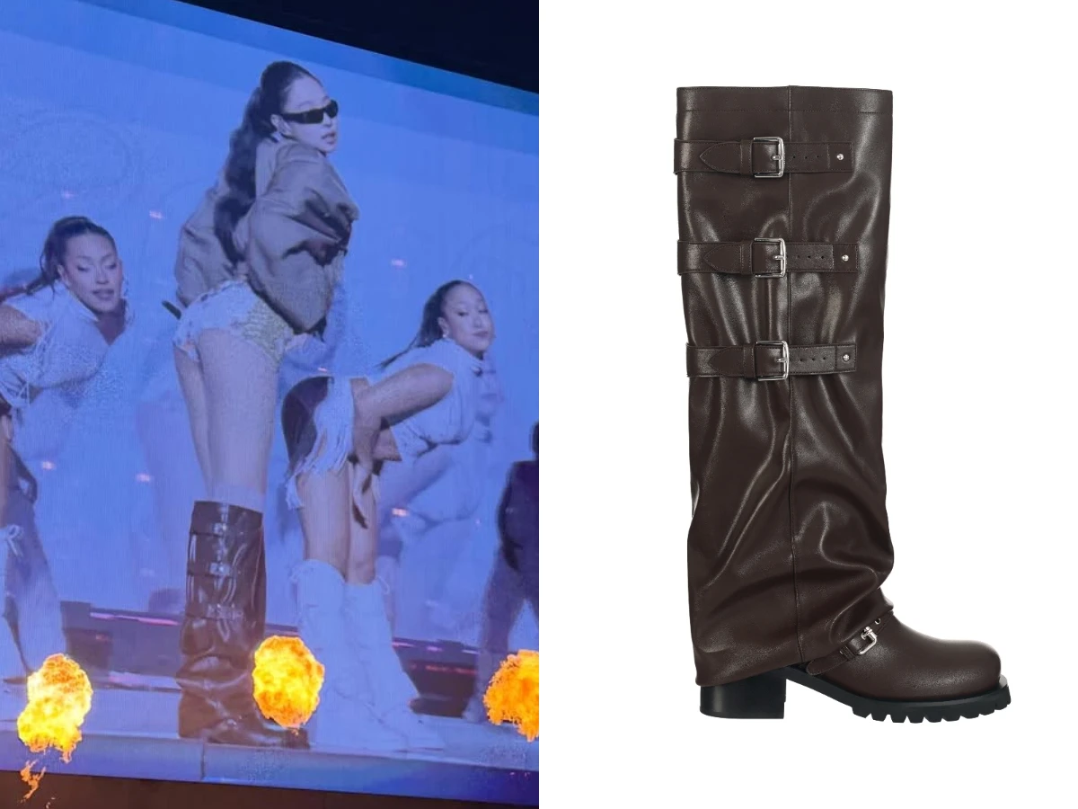 Jennie穿STAND OIL：Trinity Slouch Boots，KRW.149,000，約NT.3,247