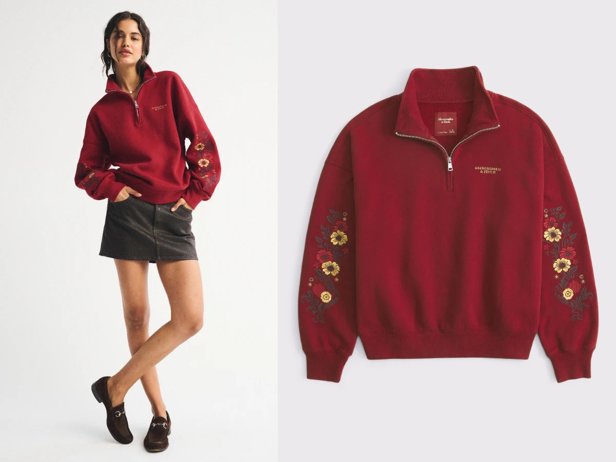 Abercrombie & Fitch 女Logo半開襟衛衣，NT.3,290