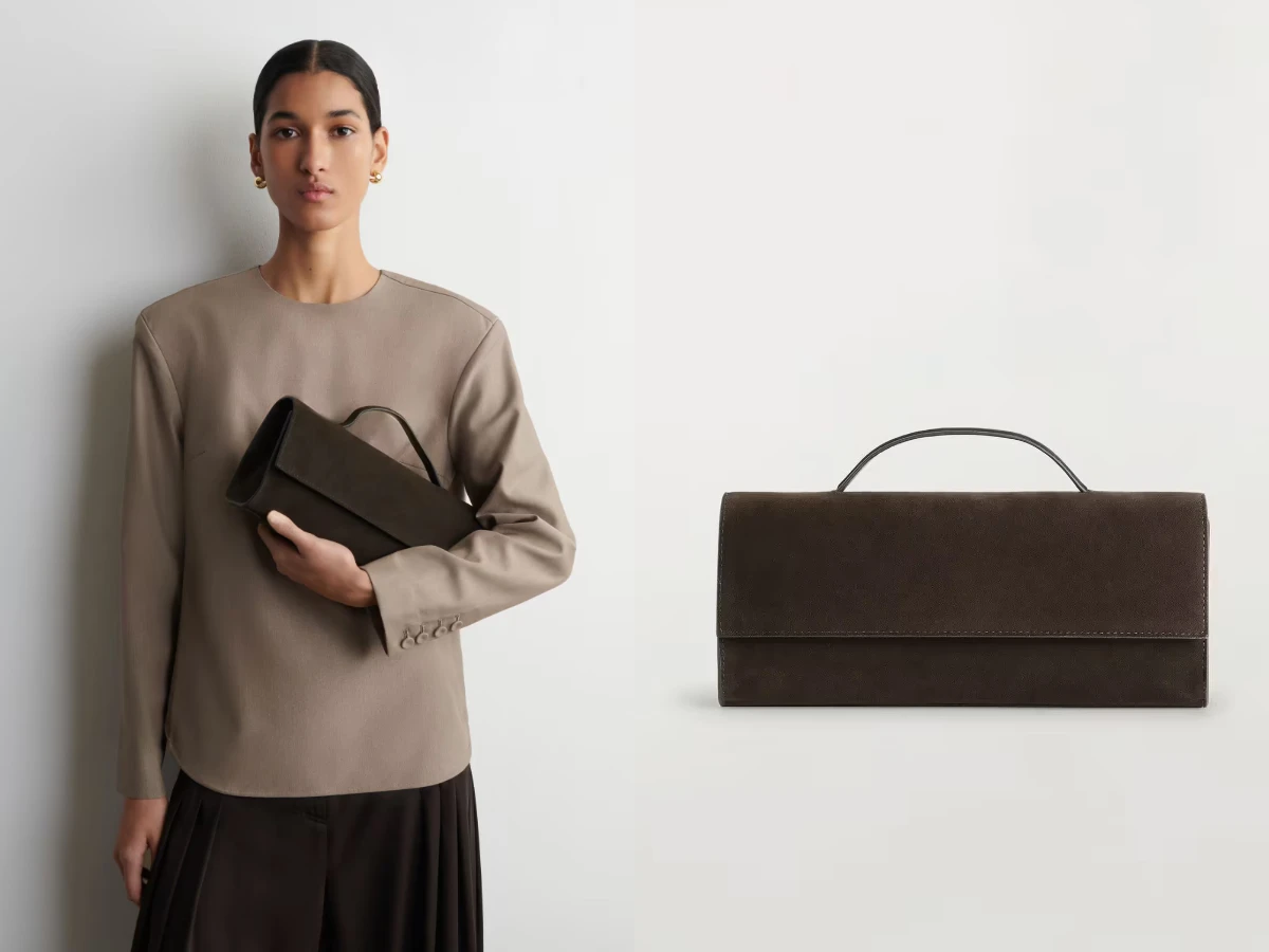 COS GALLERY 麂皮手拿包，NT.4,500