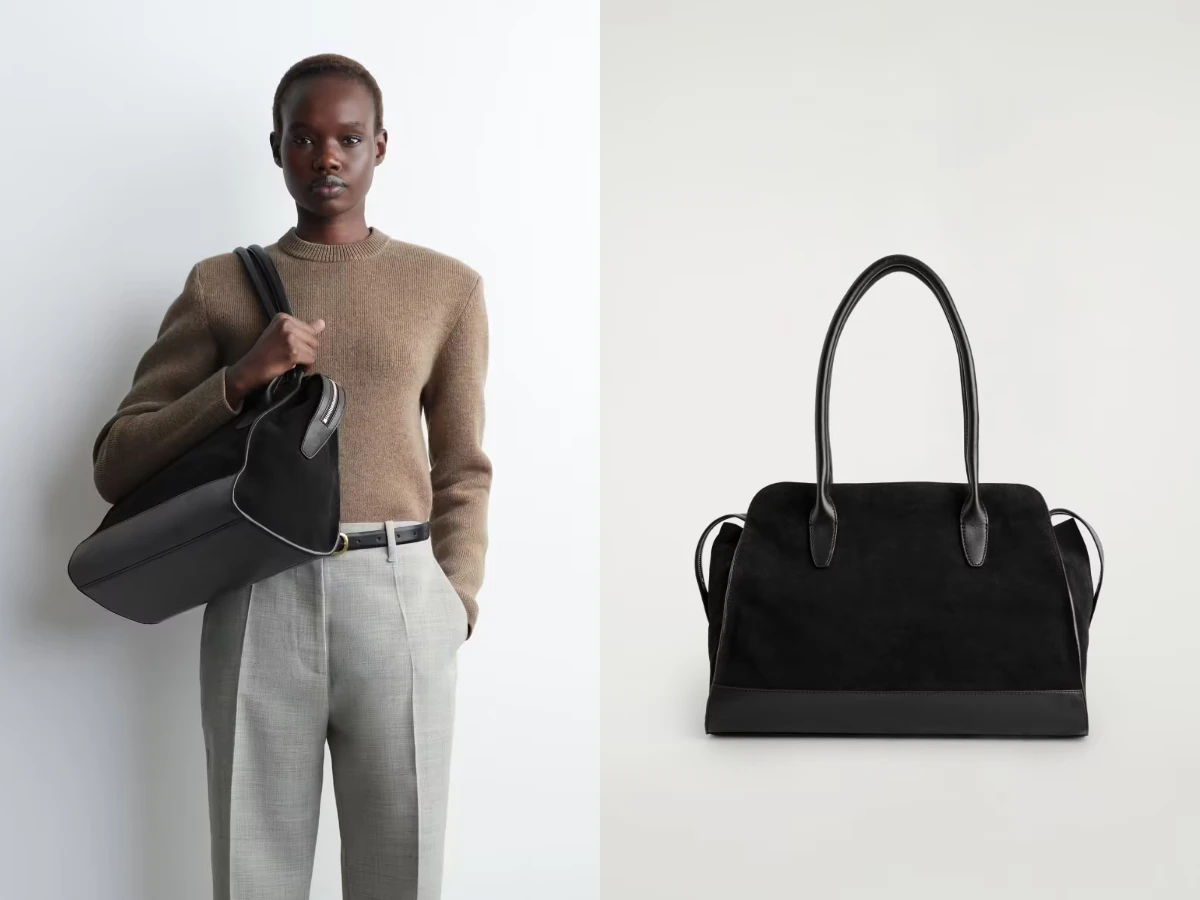 COS AVENUE 麂皮拼接托特包，NT.9,000