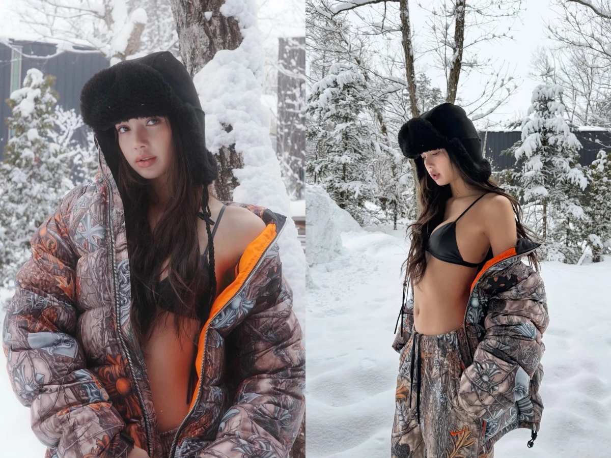 LISA雪地大解放！克羅心外套配比基尼一查竟是超狂三方聯名