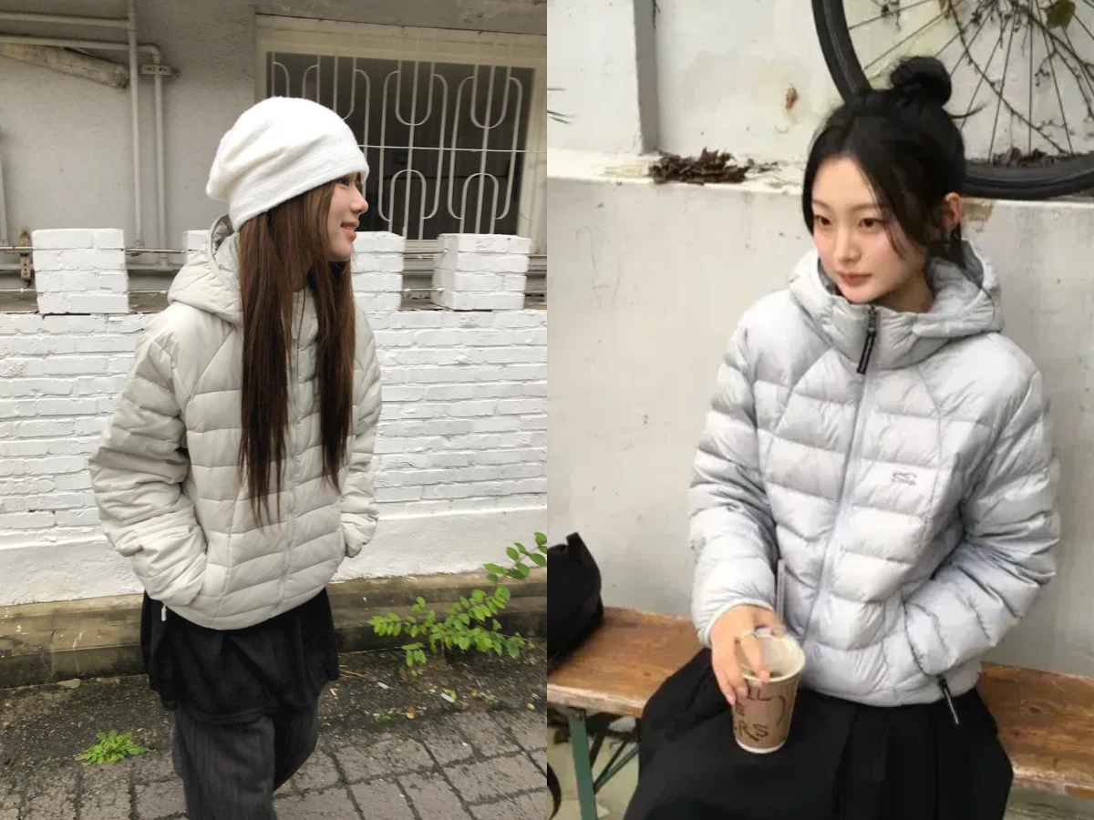 不只紅麵包外套！韓妞改穿「排骨羽絨外套」
