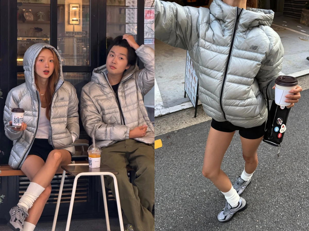 不只紅麵包外套！韓妞改穿「排骨羽絨外套」