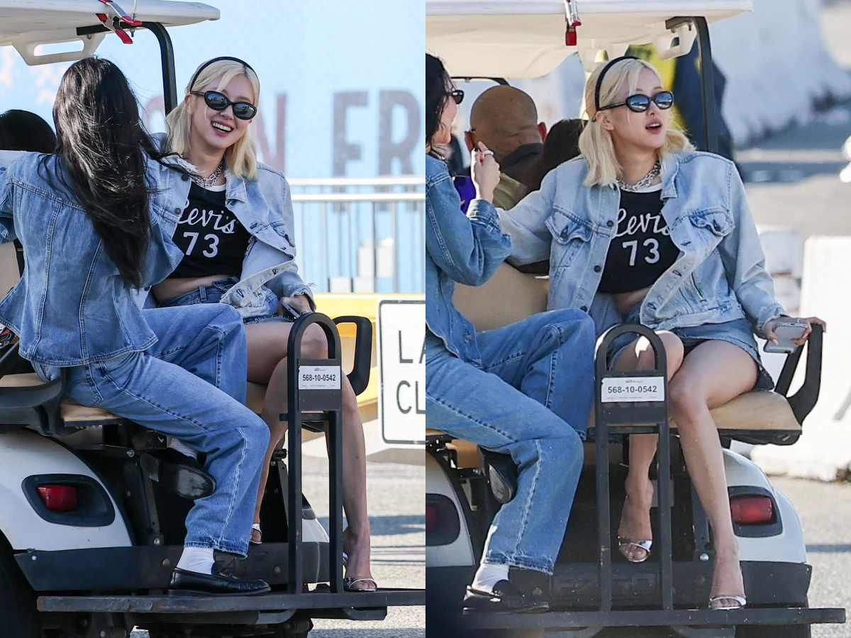 Ros&eacute; 穿上Levi&rsquo;s&reg;全新寬鬆靴型丹寧褲 (Loose Boot) 最顯瘦寬褲