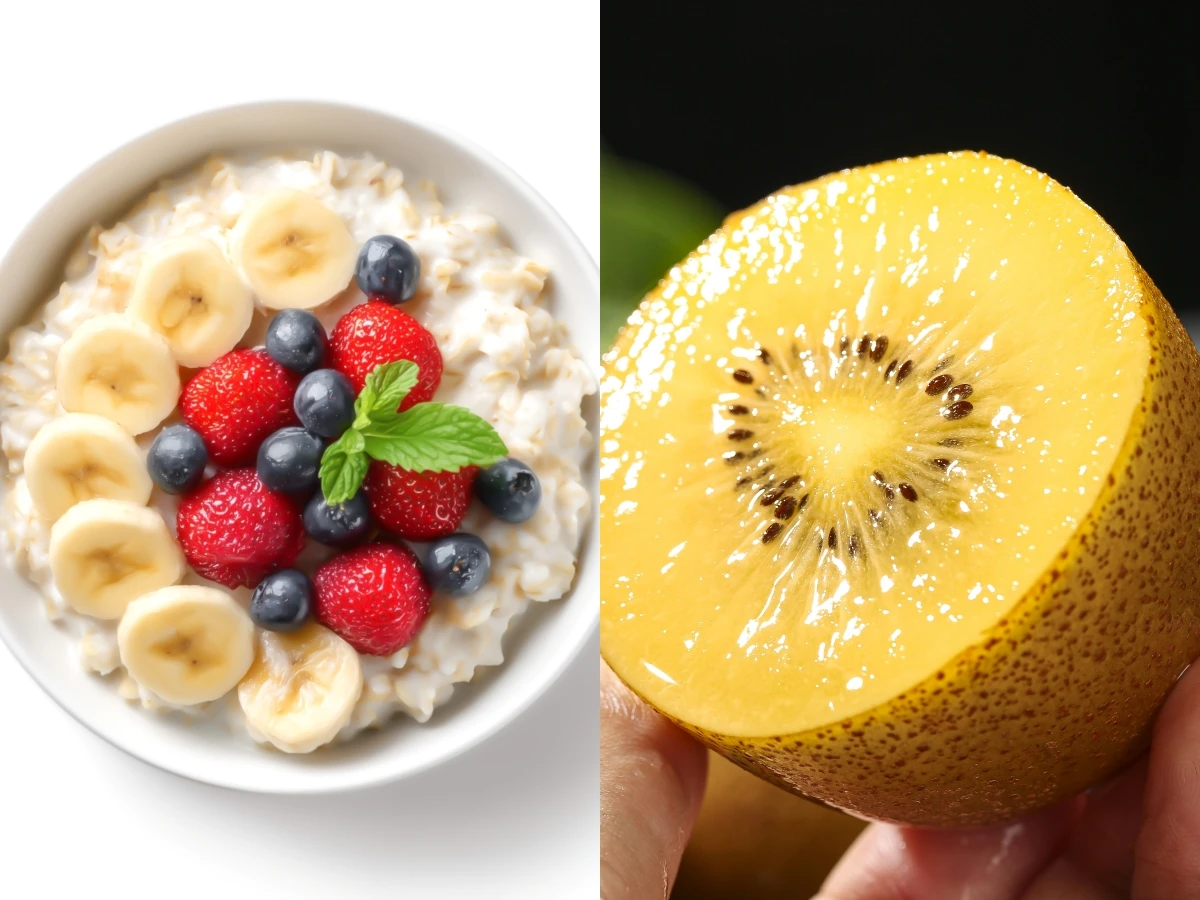 早餐解便秘食物：燕麥＋高纖水果