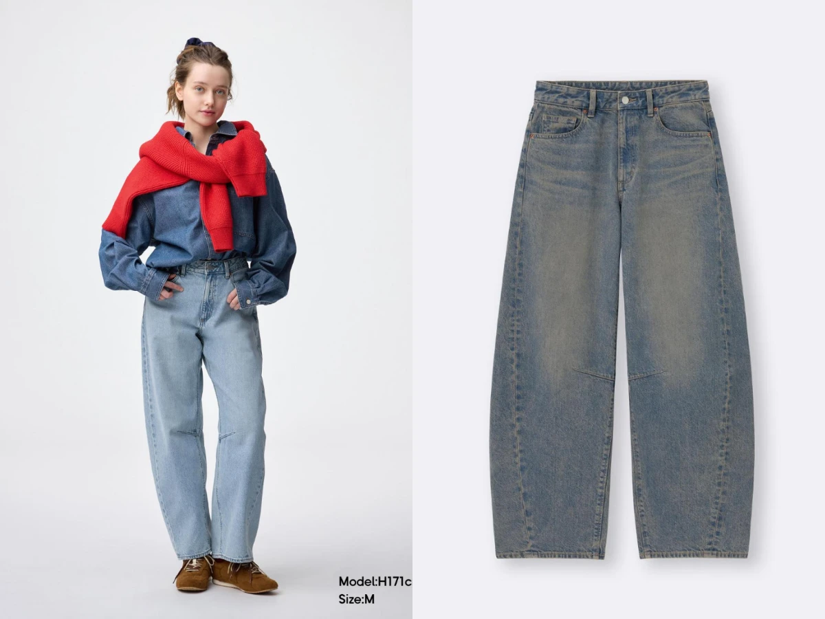 Barrel leg 錐形牛仔褲，NT.990