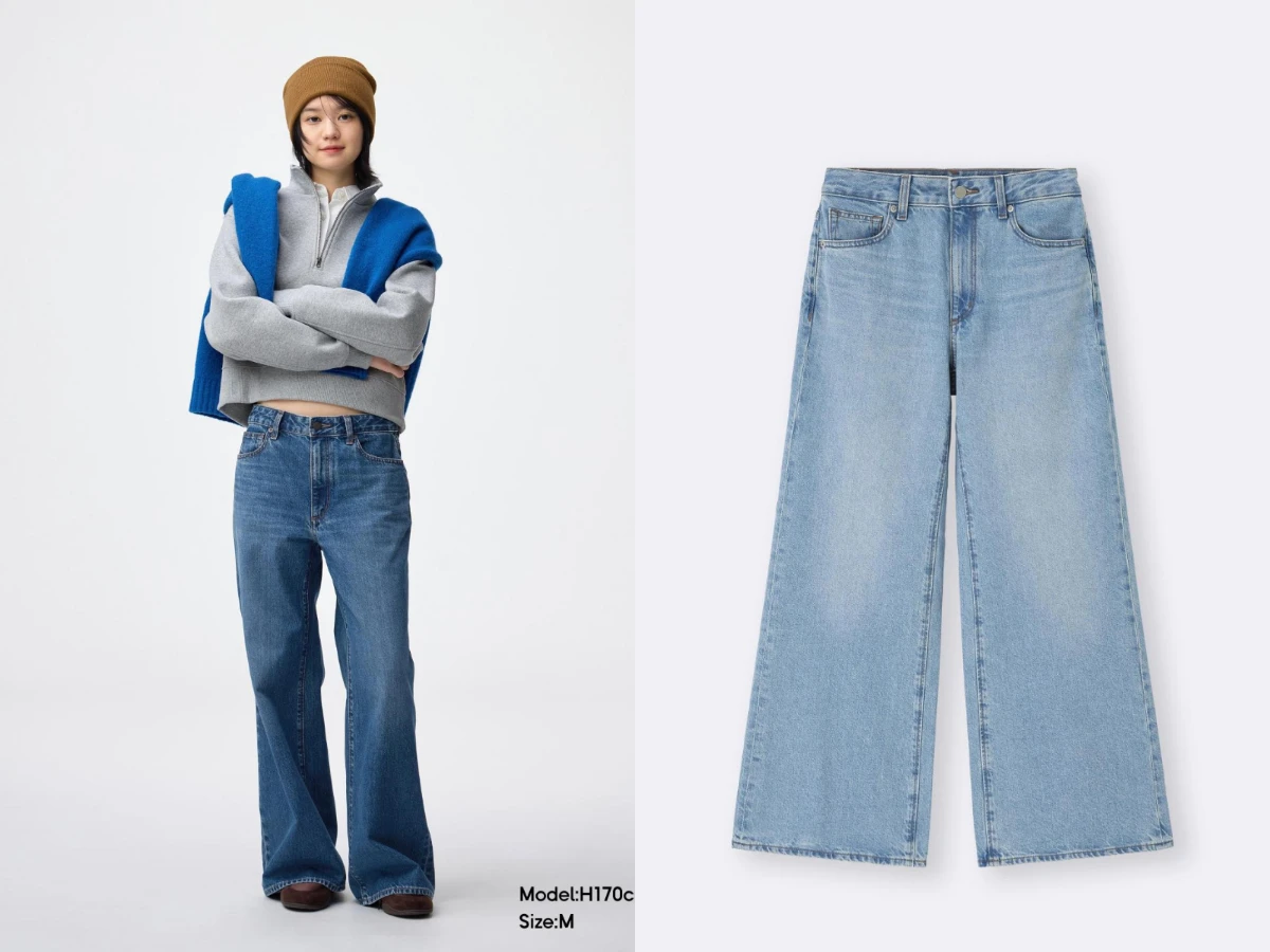 Baggy 喇叭牛仔寬褲，NT.990